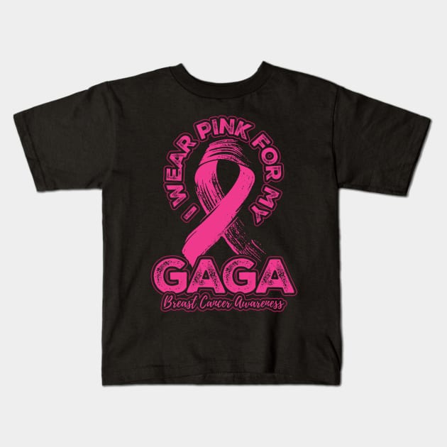 I wear pink for my Gaga Kids T-Shirt by aneisha